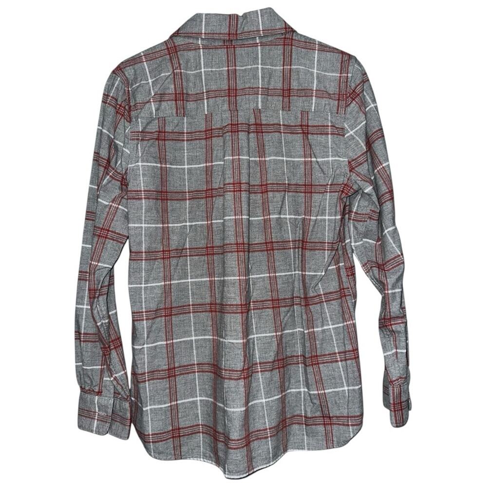 Faherty Sz M Gray Red Juliet Plaid Flannel The Classic Button Down Malibu Shirt - Picture 3 of 6